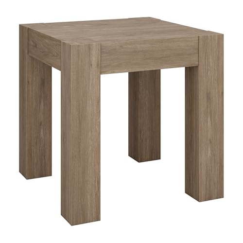 Henn&Hart 22" Square Side Table, Nightstand, End Table, Weathered Gray by Henn&Hart - Used condition - US$114.58
