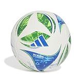 adidas Unisex-Adult MLS Training Soccer Ball,White/Green/Glory Blue/Solar Blue,5