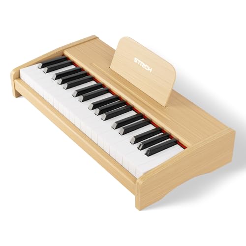 STRICH 37-Key Kids Digital Piano, Volume Control, Oak