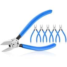 Wire Cutters Flush Cutters for Jewelry Making, Ultra-Sharp Side Cutters, CR-V Diagonal Cutters for Crafting, Flush Cut Pliers for Soft Copper Wire, Floral, Circuit Board 6" 6Pack
