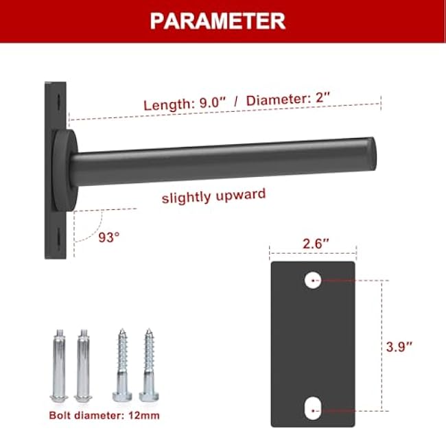 SYL Fitness Wall Mounted Weight Plate Holder, Wall Weight Storage Rack Available in 1 and 2