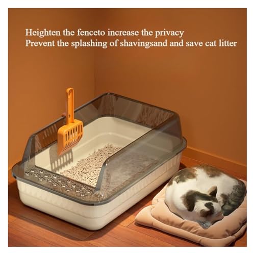 Bandeja sanitaria para gatos abierta grande de plástico rosa miniatura 4