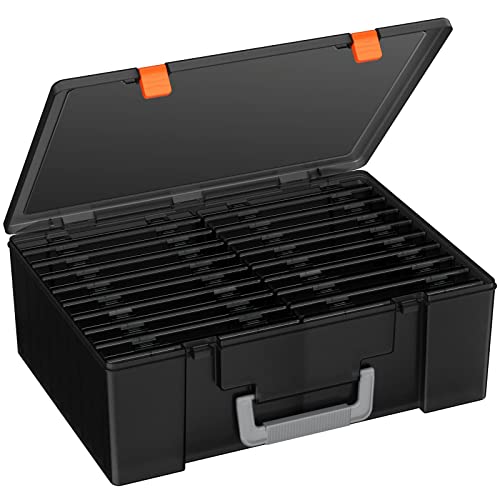 Barhon Photo Storage Box 4X6 Pictures, 18 Inner Seed Storage Organizer Extra Large, Photo Organizers Keeper Photo Cases Picture Storage (Black) #TOP14