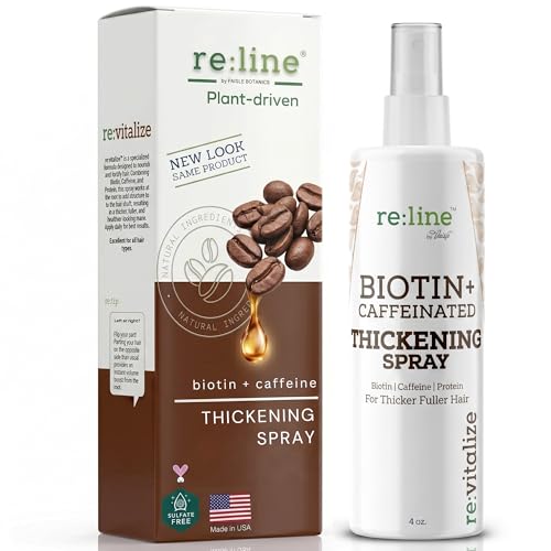 Biotin Hair Thickening Spray for Volume and Growth - NATURAL Volumizer with CAFFEINE for Thicker, Fuller Hair in Seconds