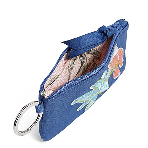 Vera Bradley Women's Cotton Zip Id Case Wallet, Embroidered Rain Forest - Recycled Cotton, One Size #TOP2