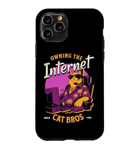 Owning The Internet Cat Bros 1995 ���g�� �X�}�z�P�[�X iPhone 11 Pro �p