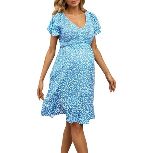 Robe de maternité smockée idéale pour une séance photo de fête prénatale