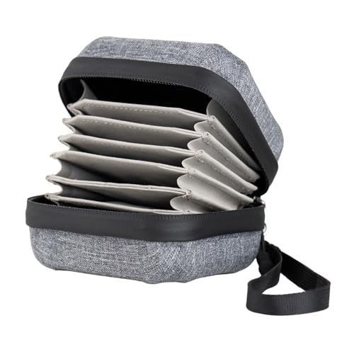 JJC Estuche de Filtro de Cámara, Estuche de Transporte para 10 Filtros de hasta 95 mm, Bolsa de Cinturón de Soporte