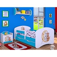 Happy Babies Kinderbett 140x70 Mit Rausfallschutz - Traumhaft Schlafen Mit Schublade & Matratze