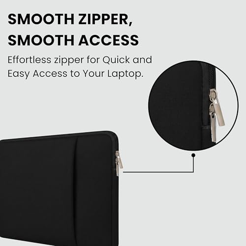 Image of Futopia Laptop Sleeve15.6-16 Inch with Handle, Water Resistant Case, Soft Padded Interior Cover Compatible for Laptops & Notebook Bag for Office, College & Travel (Black)