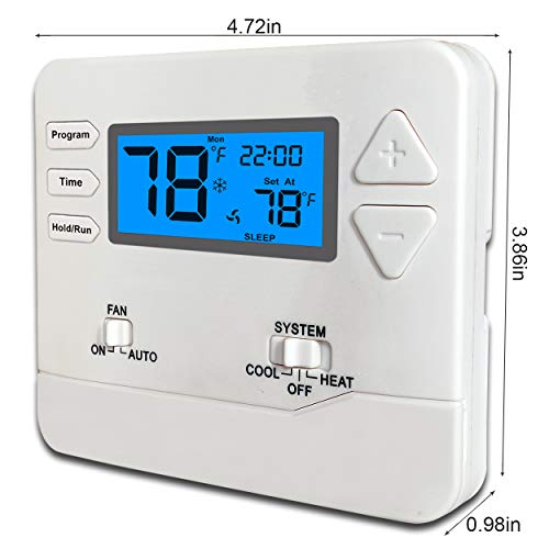 Aowel Thermostat, 5-1-1 Day Programmable Thermostats For Home, Up To 2 Heat/2 Cool #TOP2