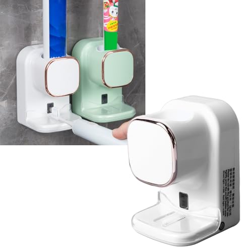 Image of Toothpaste Dispenser, USB Powered Wall Mount Adjustable Automatic Toothpaste Dispenser Electric Toothpaste Dispenser with Responsive Sensor for Bathroom (White), OPPWONGnr40vgit61-11