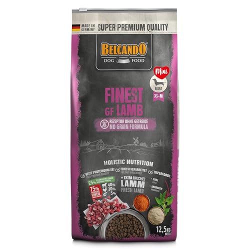 BELCANDO Finest GF Lamb [12,5 kg] getreidefreies Hundefutter | Trockenfutter für kleine & mittlere Hunde | Alleinfuttermittel für Hunde ab 1 Jahr
