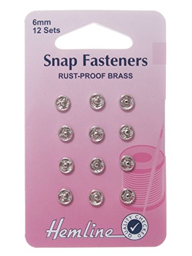 Sew On Snap Fasteners 6mm: Nickel/Silver