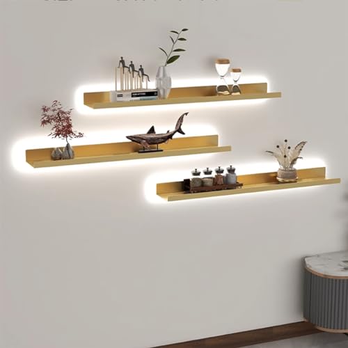 Étagère de rangement murale lumineuse pour décoration de maison