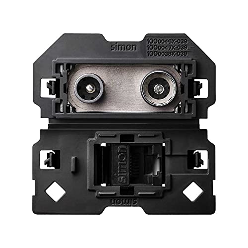 Prise R-TV+SAT Unica con RJ45 cat6 2M encastrable de deux modules