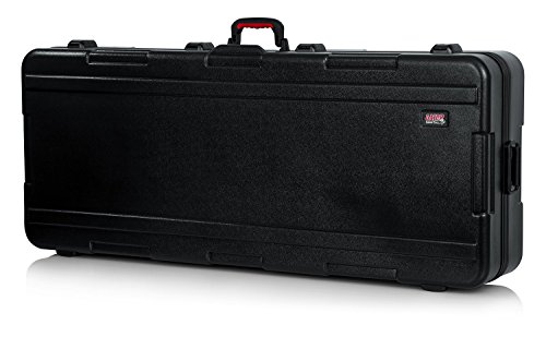 Gator Cases Molded Flight Case for Keyboards with TSA Approved Locking Latches and Recessed Wheels; Fits Larger 76 Note Keyboards (GTSA-KEY76D)