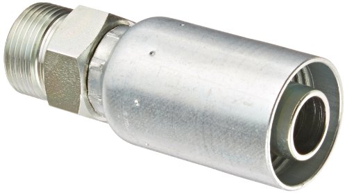 Image of EATON Weatherhead Coll-O-Crimp 12U-P62 British Standard Male Pipe Rigid Fitting, 60 Degree Cone, Low Carbon Steel, 3 /4 inch Hose ID, 3 /4 inch Pipe Size