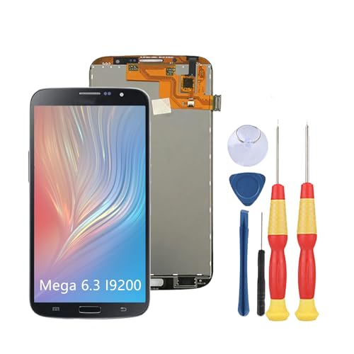 SiuVorZhi LCD Display Compatible with Samsung Galaxy Mega 6.3 I9200 LCD Display Touch Screen Assembly Repair Replacement Parts with Tools.