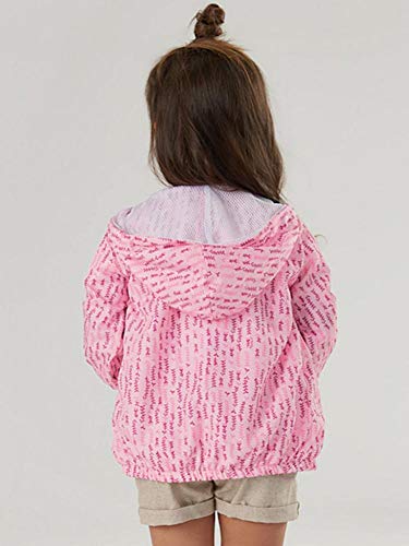 Jaqueta Infantil Up Baby Corta Vento Tecido e Tela Rosa