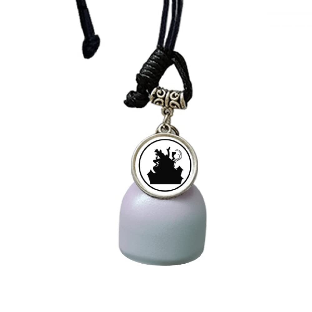 Suspension de voiture carillon à vent clown noir pour décoration de rétroviseur