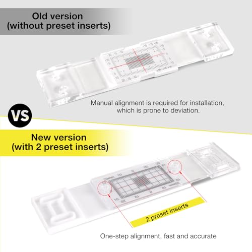 Image of Crack Monitor with 2 Pre-Set Pegs - Precision Crack Monitoring Gauge for Walls - Easy Alignment, Bidirectional Crack Gauge for Internal /External Use, with Screws & Record Sheet(3 pcs)