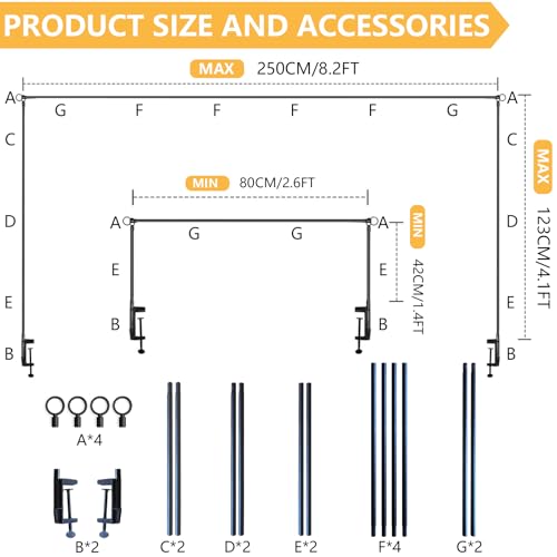 Arche de table réglable design métal noir support premium pour réception