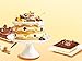 Jusalpha® 12 Inches White Porcelain Decorative Cake Stand-Cupcake Stand (CS01 - Glass Dome)