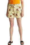 Modisch bedruckte Chino Short mit Gürtel