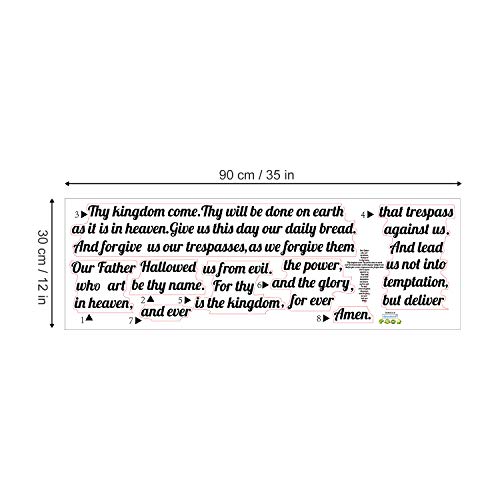 Decalmile The Lord’s Prayer Wall Decals Quotes Our Father Who Art In Heaven Inspirational Christian Bible Sayings Wall Stickers Living Room Bedroom Church Home Decor(Finished Size: 26 Inch X 34 Inch) #TOP4