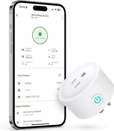 PumpFuse PFA01 Internet Watchdog | Auto Router Rebooter | Fixes Frozen Internet | No Cloud No Subscription | Vacation Rental & Smart Home Essential | Works with Home Assistant OpenClaw & Local API
