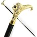 ANTIQUANA Solid Brass Lion Head Handle Wooden Walking Stick Cane Vintage Designer Handmade