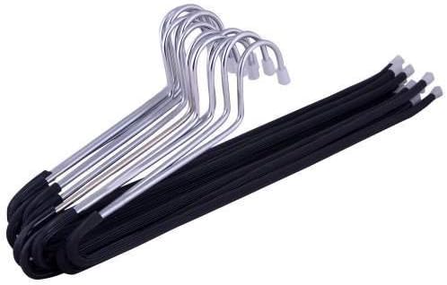 HATIMI'S Branded NOORIE Pure Steel Saree, Pants, Jeans Hanger, 10.3 Cm X 39.5 Cm X .7 Cm - 24 Pcs