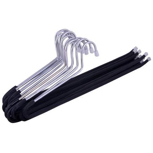 HATIMI'S Branded NOORIE Pure Steel Saree, Pants, Jeans Hanger, 10.3 Cm X 39.5 Cm X .7 Cm - 24 Pcs