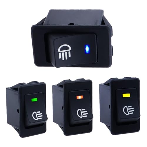 Interrupteur antibrouillard voiture 12V 35A à bascule avec voyant LED bleu