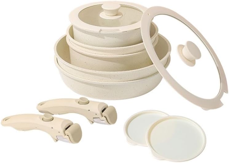 Easy to clean Flat Bottomed Pan Is Household Cooking Cookware Set Tourmaline Non Stick Kitchen