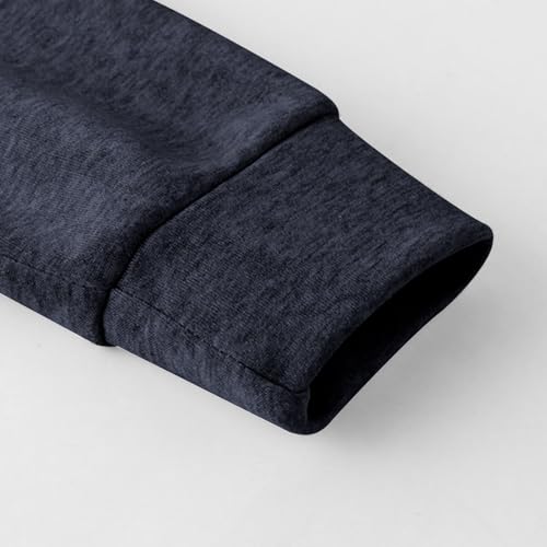 Mens Fleece Lined Hoodies Pullover Casual Long Sleeve Hood Sweatshirt Loose Fashion Fall Winter Warm Coat with Pocket4