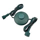 Goodsby Power Cord 6 FT On/Off Foot Switch Compatible Replacement for Christmas X-Mas Tree Lights, Holiday Lighting, LED String Light Raintight 5/8 inch Plug Connector Indoor (NO Lights Mode)
