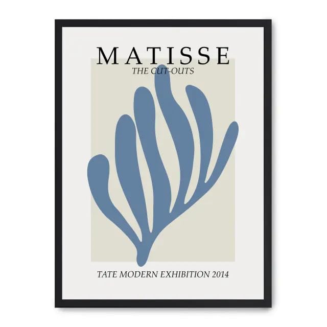 Cuadro blue abstract art grand tableau mural contemporain bleu et blanc