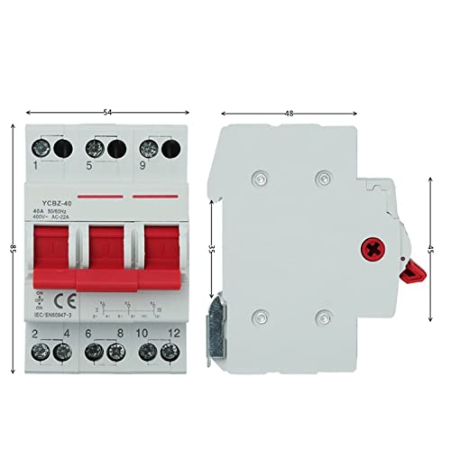 Sectionneurs interrupteur YCBZ-40 3P 40A inverseur pour circuit de maison