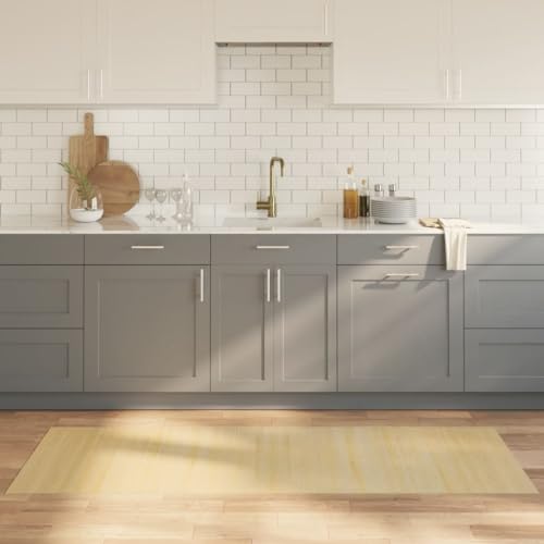 QZZCED Alfombra de Bambú Natural Moderna para Salón, Reverso Antideslizante, Fácil de Limpiar y Guardar, Tonos Neutros, Decoración Duradera y Resistente al Agua