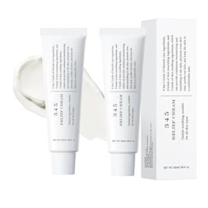 345 Relief Cream, 100 ML 2 Piezas 345 Intensive Repair Cream Crema Facial Hidratante Para Acné Y Piel Grasa Crema Facial Hidratante Calmante Crema Facial Hidratante Profunda