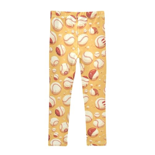 KLL Baseball Pattern Toddler Girls Legging Fashion High Waisted Yoga Pants Exercise2