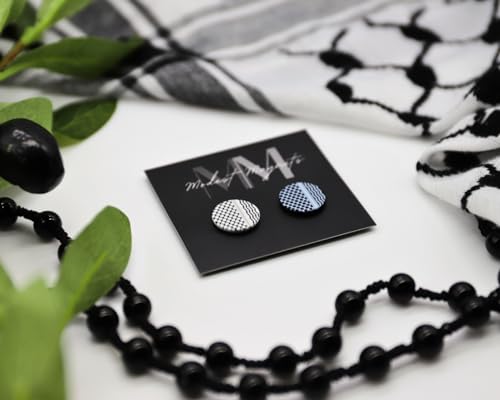 Image of Keffiyeh Flat Hijab Magnets, Hijab Magnetic Pin, Shawl Pins, Dress Weights, Race Bib Magnets, 2 Pairs, No Snag, Strong, Premium, Pinless Brooch, Multi-Use, NEW & Unique Variations by Modest Magnets