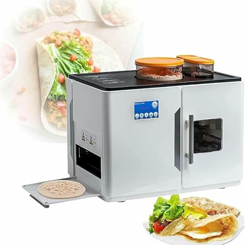 Máquina Totalmente Automática Roti Chapati, Chapati Tortilla Pancakes Pita Que Hace La Máquina, Una Llave Para Hacer 8 Piezas/Una Vez Para India Roti, Chapati, Tortilla De Harina