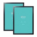 LaVie Home 14 x 20 Poster Frame 2 Packs Black, Display Pictures 14x20, Horizontal or Vertical Wall Gallery Puzzle Frames with High Definition Plexiglass Suitable for Family Photos, Artworks,