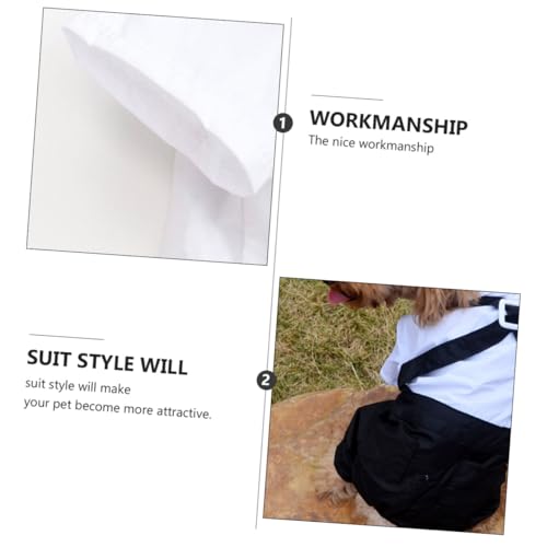 Disfraz de Traje Formal para Perros XXL Blanco miniatura 2