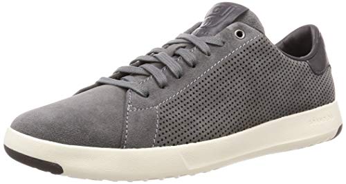Cole Haan Men's Grandpro Tennis Sneaker, Quiet Shade Suede Perforated/Pavement, 11.5
