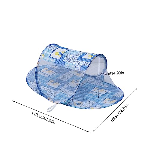 BIUDECO Barraca De Praia Para Barcos Para Bebês Barraca Portátil Para Bebês Berço Portátil Azul Lunh