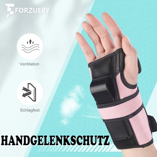 Forzueby Adult/Kids Knee Pads Elbow Pads Wrist Guards 6 in 1 Protective Gear Set for Inline Roller Skating Skateboarding Scooter BMX etc - Image 3